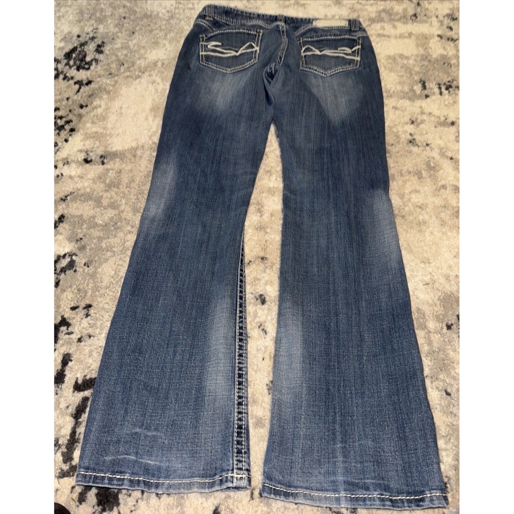 Womens‎ Rock Roll Boyfriend  Jeans Embrodiered Size 29 X 34